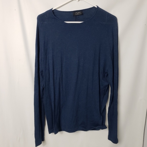 Zara Other - Zara Man Blue Cotton Light Sweater Pullover